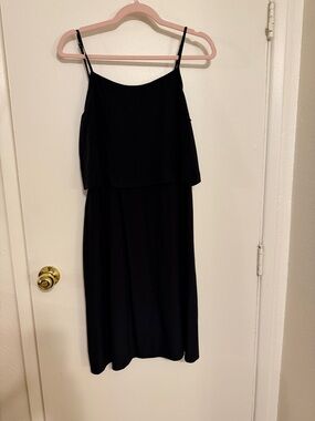 Madewell Black Spaghetti-Strap Midi Dress